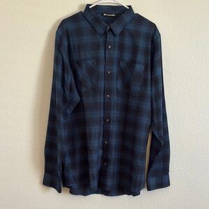 American Eagle Outfitters Blue Casual Button Down Shirt